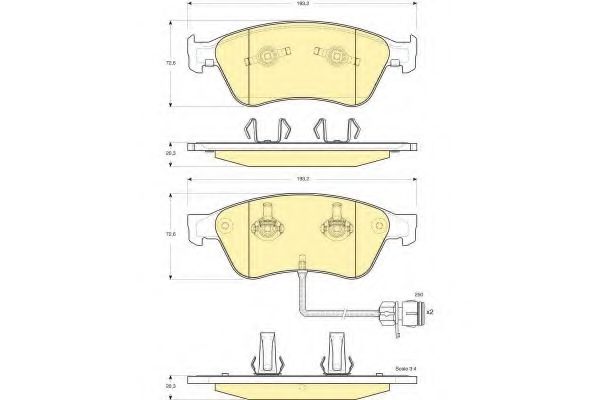 Imagine set placute frana,frana disc GIRLING 6115982