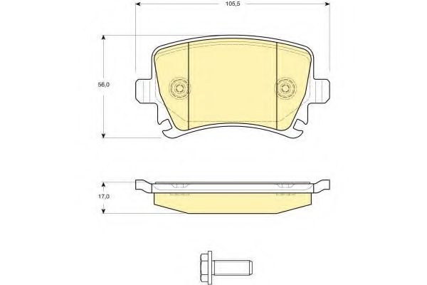 Imagine set placute frana,frana disc GIRLING 6116221