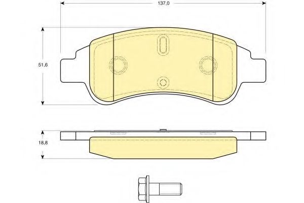 Imagine set placute frana,frana disc GIRLING 6116234