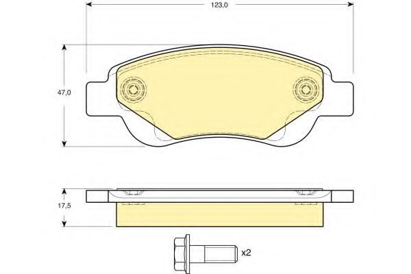 Imagine set placute frana,frana disc GIRLING 6116334