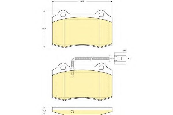 Imagine set placute frana,frana disc GIRLING 6116449