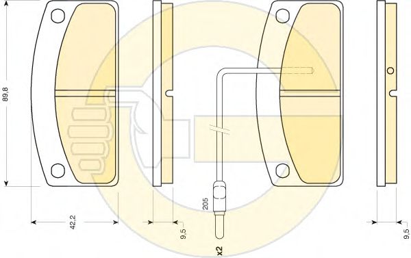 Imagine set placute frana,frana disc GIRLING 6116792