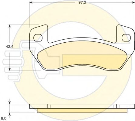 Imagine set placute frana,frana disc GIRLING 6116809