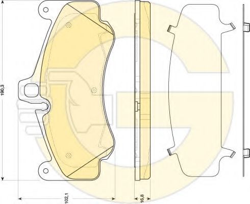 Imagine set placute frana,frana disc GIRLING 6118179