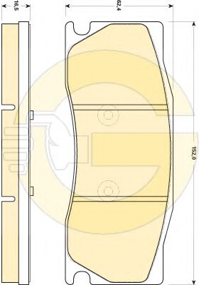 Imagine set placute frana,frana disc GIRLING 6118504