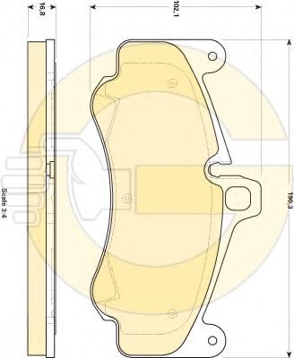 Imagine set placute frana,frana disc GIRLING 6118599