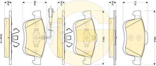 Imagine set placute frana,frana disc GIRLING 6118644