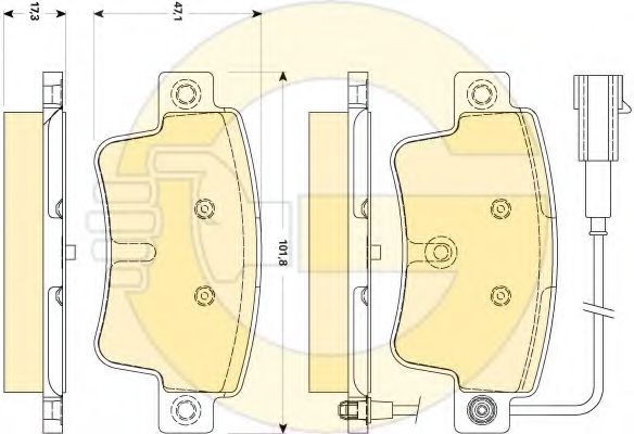 Imagine set placute frana,frana disc GIRLING 6118732