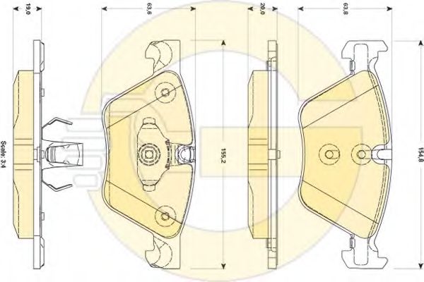 Imagine set placute frana,frana disc GIRLING 6118822