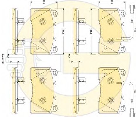 Imagine set placute frana,frana disc GIRLING 6118889