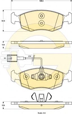 Imagine set placute frana,frana disc GIRLING 6118992