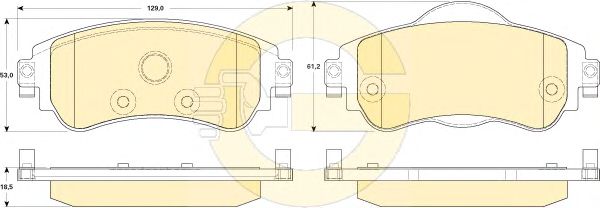 Imagine set placute frana,frana disc GIRLING 6119171