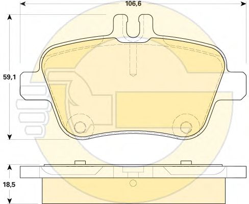 Imagine set placute frana,frana disc GIRLING 6119204