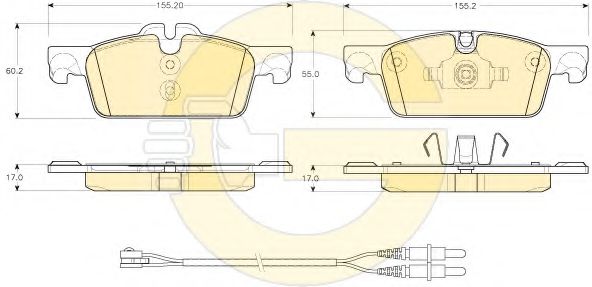 Imagine set placute frana,frana disc GIRLING 6119292