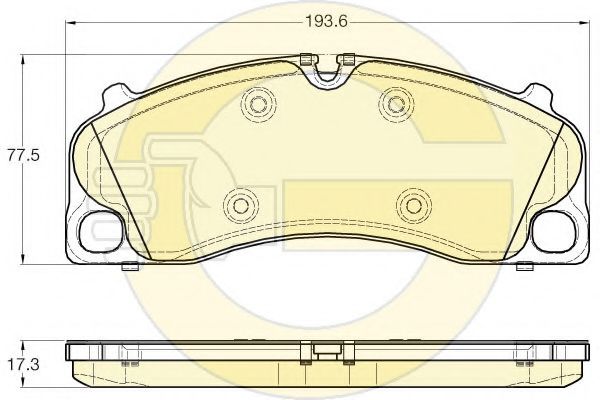 Imagine set placute frana,frana disc GIRLING 6119525