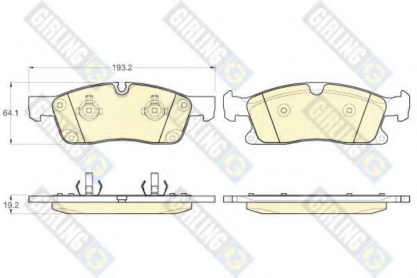 Imagine set placute frana,frana disc GIRLING 6119552