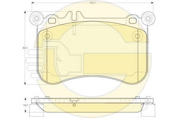 Imagine set placute frana,frana disc GIRLING 6119725