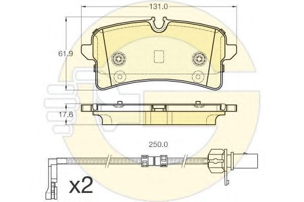 Imagine set placute frana,frana disc GIRLING 6119751