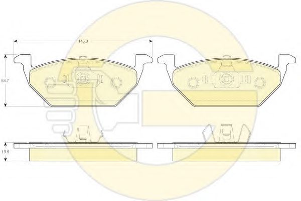 Imagine set placute frana,frana disc GIRLING 6119842