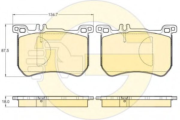 Imagine set placute frana,frana disc GIRLING 6120133