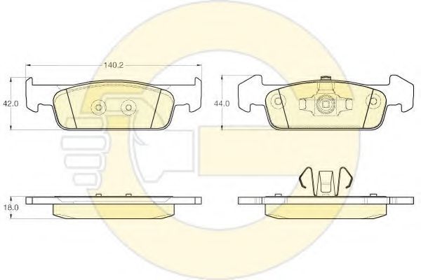 Imagine set placute frana,frana disc GIRLING 6120182