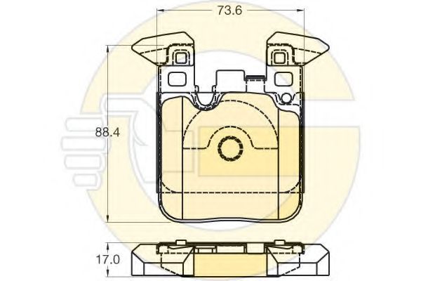 Imagine set placute frana,frana disc GIRLING 6120285