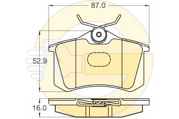 Imagine set placute frana,frana disc GIRLING 6120401