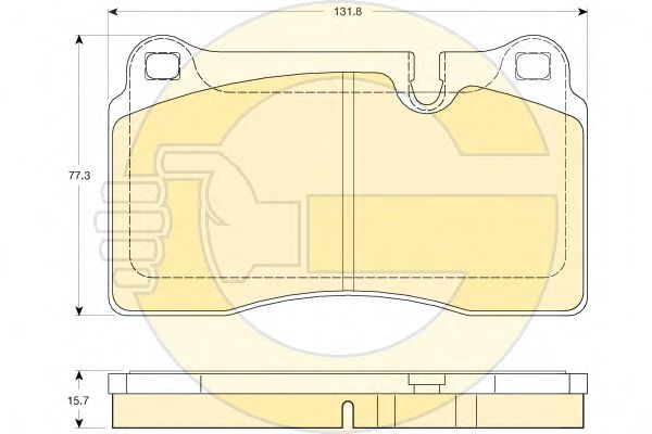 Imagine set placute frana,frana disc GIRLING 6120485