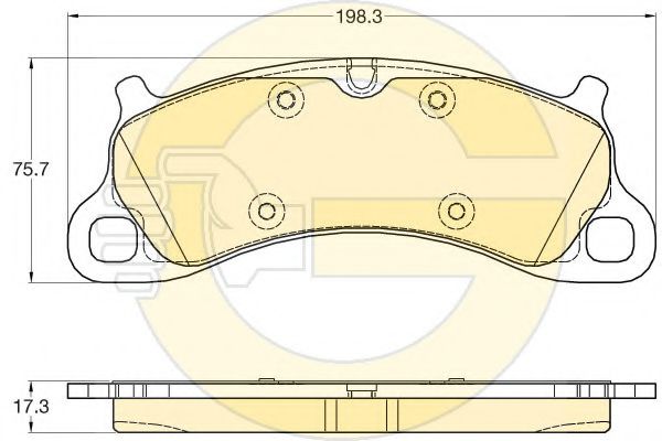 Imagine set placute frana,frana disc GIRLING 6120575