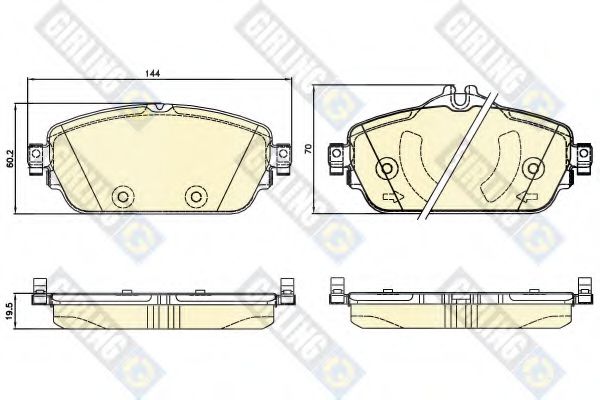 Imagine set placute frana,frana disc GIRLING 6120702