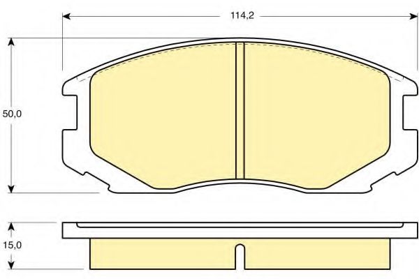 Imagine set placute frana,frana disc GIRLING 6130469