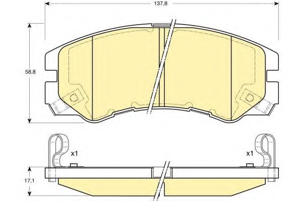 Imagine set placute frana,frana disc GIRLING 6131629