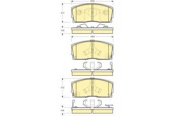 Imagine set placute frana,frana disc GIRLING 6131669