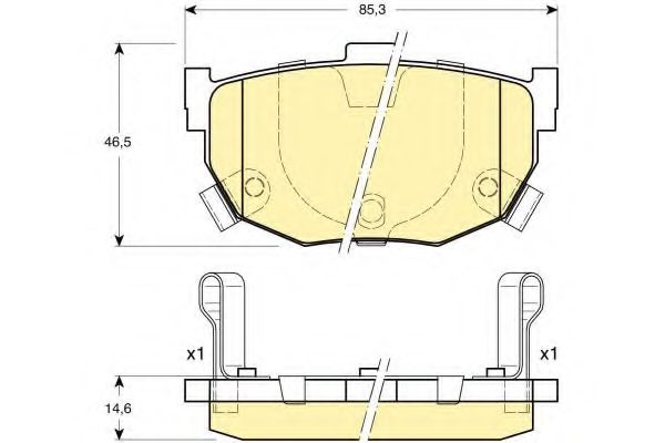 Imagine set placute frana,frana disc GIRLING 6131709