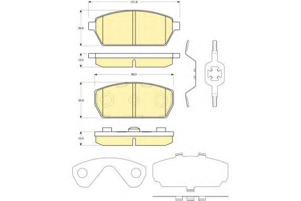 Imagine set placute frana,frana disc GIRLING 6132349