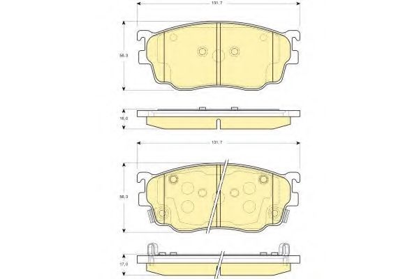 Imagine set placute frana,frana disc GIRLING 6132539