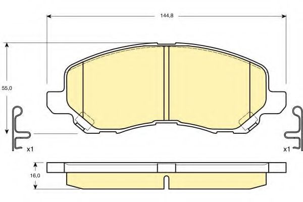 Imagine set placute frana,frana disc GIRLING 6132879