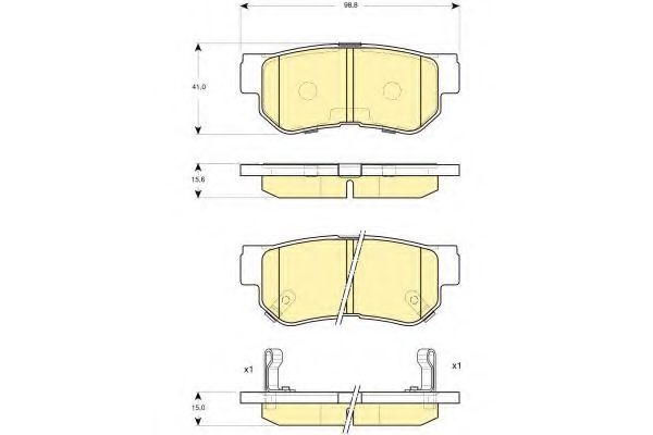 Imagine set placute frana,frana disc GIRLING 6132989