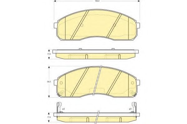 Imagine set placute frana,frana disc GIRLING 6133019