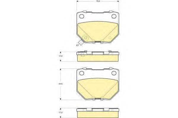 Imagine set placute frana,frana disc GIRLING 6133089