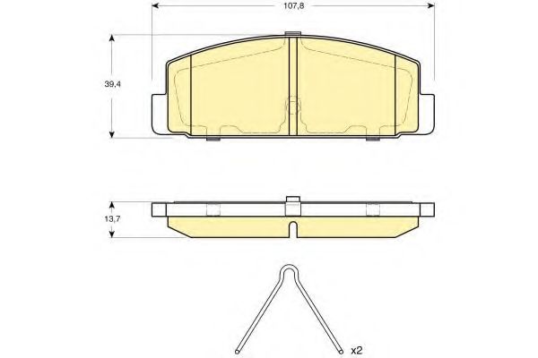 Imagine set placute frana,frana disc GIRLING 6133119