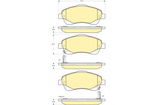 Imagine set placute frana,frana disc GIRLING 6133364