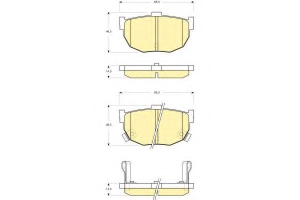 Imagine set placute frana,frana disc GIRLING 6133689