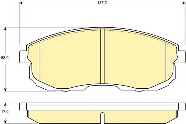 Imagine set placute frana,frana disc GIRLING 6133909