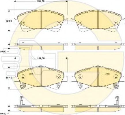 Imagine set placute frana,frana disc GIRLING 6134794