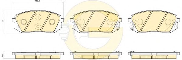 Imagine set placute frana,frana disc GIRLING 6135309