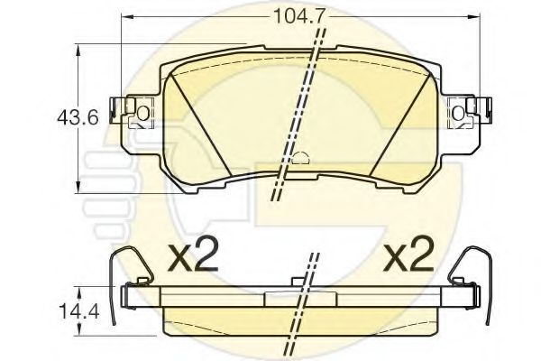 Imagine set placute frana,frana disc GIRLING 6135395