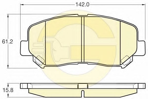 Imagine set placute frana,frana disc GIRLING 6135627