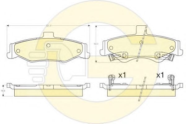 Imagine set placute frana,frana disc GIRLING 6135706