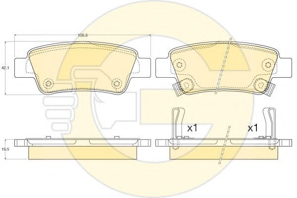 Imagine set placute frana,frana disc GIRLING 6135767